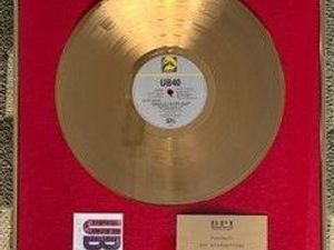 40-year-old gold disc awarded to UB40 by BPI up for auction