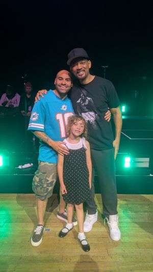 Michael Rose and his daughter Poppy met Hollywood star Will Smith in Wolverhampton