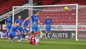 Alex Pattison blazes over in the first half.