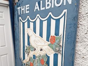 Supporting image for story: West Brom pub sign saved by fan who is nailing it to side of his house
