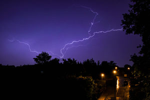 Thunderstorms and lightning swept in across Walsall. PICTURE: Shaun Fellows/Shine Pix