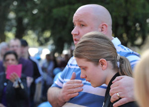 The scenes at West Park on Saturday night