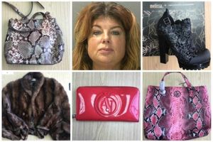 Julie Sexton-Blythe and some of her luxury goods