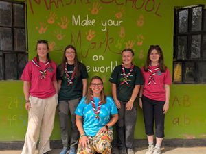 Supporting image for story: Shropshire Girl Guides show 'resilience and enthusiasm' on trip to Tanzania to help feed and teach kids