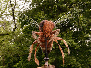 Supporting image for story: Mereside is buzzing again after bee sculpture returns to its rightful place