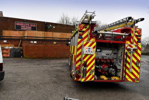 District 21 bar, Sedgley which was formerly Marley's Bar, which was the scene of a fire last night.