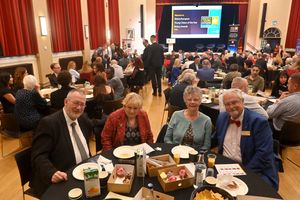 Guests Bob Cole, Ros Cole, Sue and David Cross inside The Chancellor's Hall