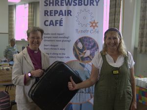Supporting image for story: Shrewsbury Repair Cafe welcomes a divine visitor