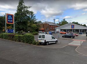 Supporting image for story: CSI on site after burglary at Aldi Donnington
