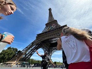 Supporting image for story: British man investigated for climbing Eiffel Tower on final day of Olympics