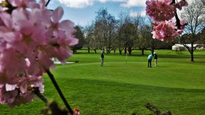 Golfers on Shrewsbury Golf Course at Condover. Photo: Peter Steggles..