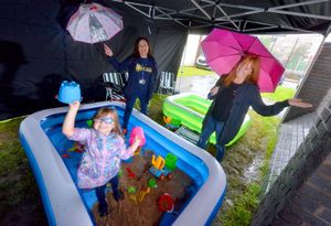 Despite the downpour, fun was still had at the event by all