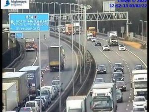 Supporting image for story: Seven miles of queues on M6 as lorry crash leads to diesel leaking onto motorway