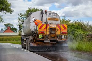 Surface dressing in north Shropshire