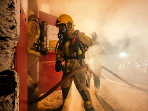 Supporting image for story: In pictures: Ironbridge Power Station hosts fire service training drama