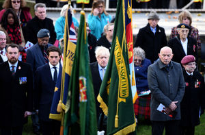 Mr Johnson attended the Remembrance Day service in Wolverhampton city centre