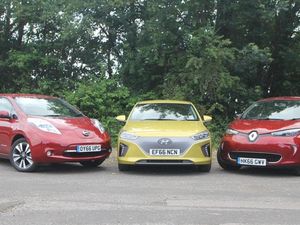 Supporting image for story: Electric avenue: Hyundai Ioniq Electric v Renault Zoe v Nissan Leaf