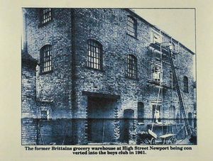 Former Brittains grocery warehouse, High St, being converted into the Boys Club in 1961