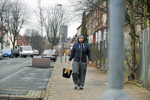 Adam Thompson undercover around James Turner Street