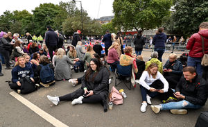People gather in Hyde Park.