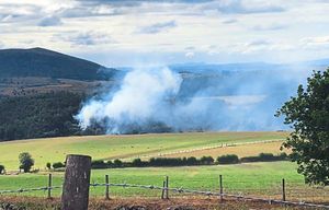 The fire at The Bog on the Stiperstones was one of the biggest of recent years and saw 50 firefighters in action at its height
