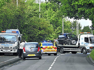 Supporting image for story: Drivers injured in two-car rush-hour crash