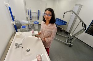 Gina Patel is campaigning for more Changing Places in the Black Country and beyond. She is pictured visiting the Hawthorns, where there are Changing Place facilities. 