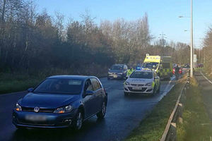 Supporting image for story: Queues near Telford's Wrekin Retail Park after crash