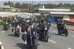 The 2025 Ride for Ryan bikers on Stourbridge Ring Road