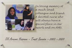 Areema's plaque