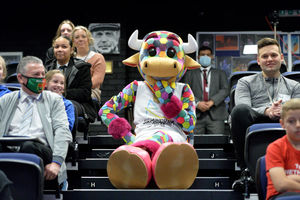 Perry the Bull is the Games' mascot
