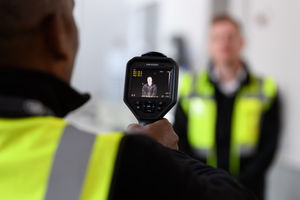 Body temperatures are being checked on arrival