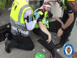 Supporting image for story: Watch moment brothers' frenzied attack on police officers was captured in shocking footage
