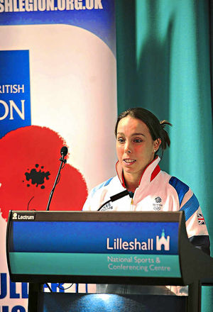 Olympic gymnast Beth Tweddle at the centre today