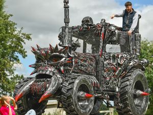 Supporting image for story: A Shropshire visitor attraction is ploughing in to support farmers with its bizarre new sculpture