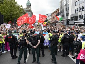 Supporting image for story: Hundreds gather to counter anti-immigration protest in Belfast