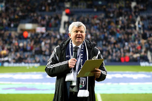 Broadcaster and Albion fan Adrian Chiles hosted the pre-match tributes. (Picture: © AMA/Adam Fradgley)