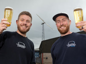 Supporting image for story: First ever lager brewed by Cleobury Mortimer brewers a testament to wind power and sustainability
