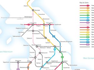 Supporting image for story: Someone has made a Tube map of Roman Britain, because why not?