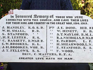 Supporting image for story: Names of war dead saved from skip