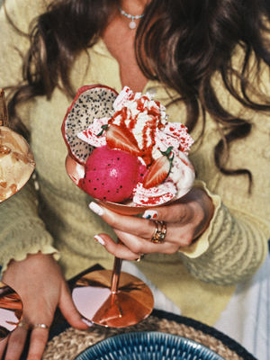 Dragon Fruit & Wild Strawberry Sundae
