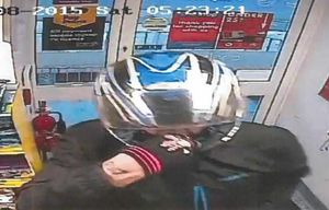 Hadlington's gloves were visible on CCTV recorded in the One Stop shop