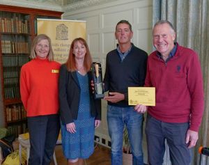 Simon Cain and Simon Quinn, Hurdley Hall, near Churchstoke receiving their awards from Nerys and Susan. Image Laura Shepherd of www.laurashepherdslensphotography.com