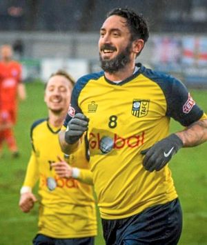 Jonathan Greening in action for Tadcaster Albion. Photo courtesy of Tadcaster Albion.