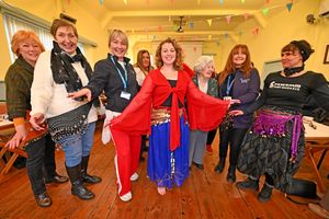 Pictured centre is Emily Reeves from Emira belly dance.