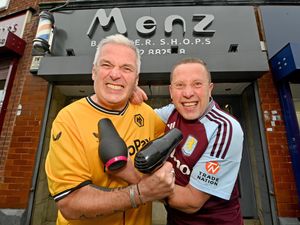 Supporting image for story: We visited the barbers' shop where an Aston Villa fan and a Wolves supporter are on tenterhooks ahead of the big derby