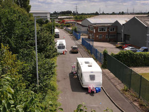 Supporting image for story: Travellers pitch up on Bilston road for sixth time this year