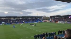 Shrewsbury Town as the applause begins