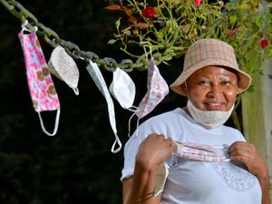 Supporting image for story: Lockdown stress brings out creative side for mask maker