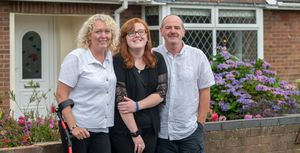 Ann Hughes, daughter Lauren and husband Mick